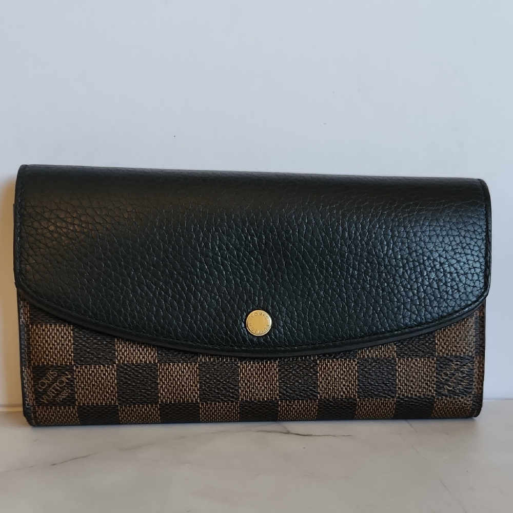 Louis Vuitton Damier Portefeuille Normandy Wallet In Black and Brown- COA